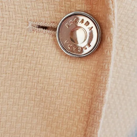 Escada cashmere jacket blazer blue purple pink peach gray tie dyed 6 8 10 large